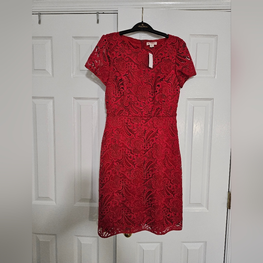NWT Brooks Brothers Red Fleece womens lace dress, size 2